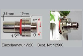 Radiaflex Drehadapter, Typ W20